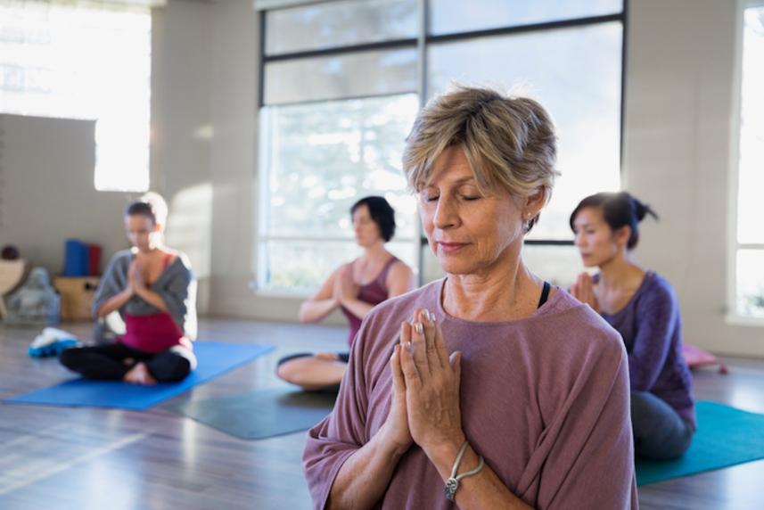 woman meditating 